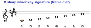 Key of C sharp minor, chords